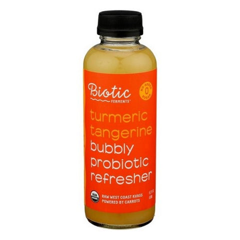 Biotic Kvass, Organic Bubbly Turmeric Probiotic, 15.2 Oz (Case Of 6) Biotic Kvass