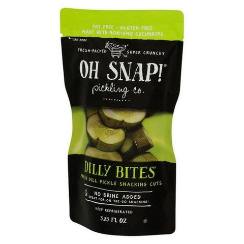 OhSnap!, Dilly Bites Fresh Dill Pickle Snacking Cuts, 3.5 Oz (Case Of 12) OhSnap!
