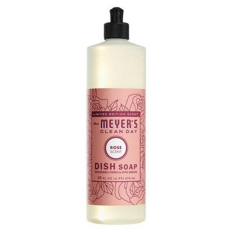 Mrs. Meyer's, Liquid Dish Soap Rose, 16 Oz (Case Of 6) Mrs. Meyer's