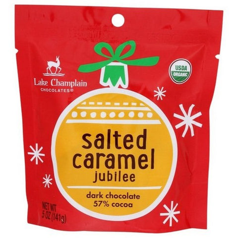 Lake Champlain, Organic Jubilee Salted Caramel Dark Chocolate 57% Cocoa, 5 Oz (Case Of 12) Lake Champlain