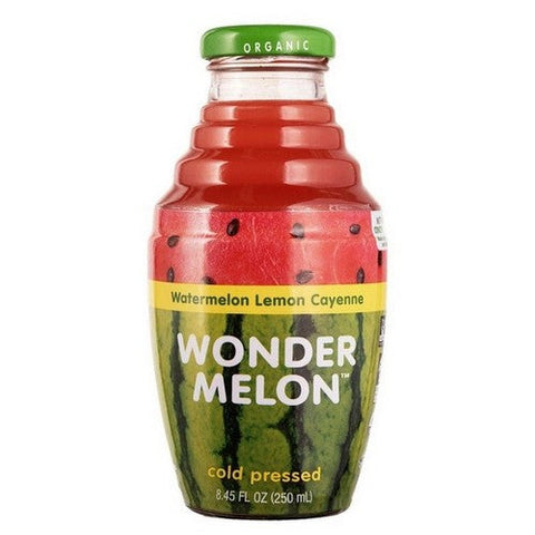 Wonder Melon, Organic Cold Pressed Juice Watermelon Lemon Cayenne, 8.45 Oz (Case Of 6) Wonder Melon