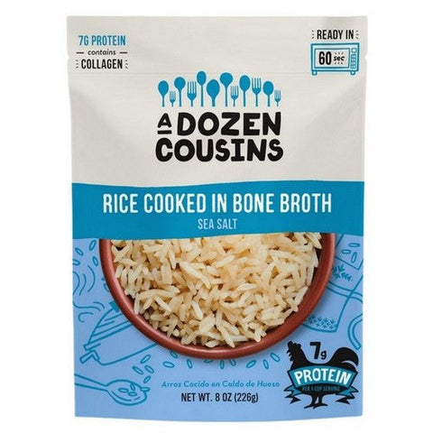 A Dozen Cousins, Rice Cooked In Bone Broth Sea Salt, 8 Oz (Case Of 6) A Dozen Cousins