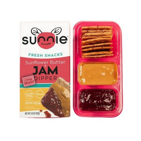 Sunnie, Snack Sunflower Butter Jam Dipper, 3.6 Oz X 4 Count (Case Of 2) Sunnie