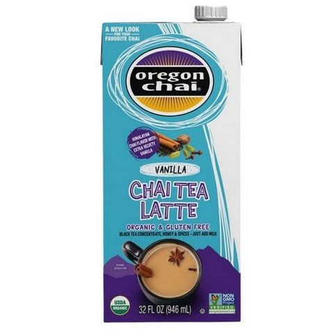 Oregon Chai, Organic Vanilla Chai Tea Latte Black Tea Concentrate, 32 Oz (Case Of 6) Oregon Chai