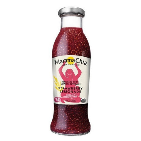 Mamma Chia, Organic Chia Beverage Strawberry Lemonade, 10 Oz (Case Of 12) Mamma Chia