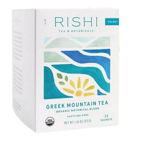 Rishi Tea, Organic Greek Mountain Tea, 15 Bags (Case Of 6) Rishi Tea