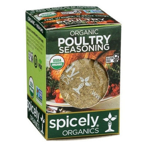 Spicely Organics, Organic Poultry Seasoning, 0.35 Oz (Case Of 6) Spicely Organics