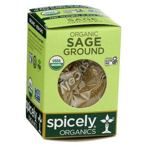 Spicely Organics, Organic Sage Ground, 0.3 Oz (Case Of 6) Spicely Organics
