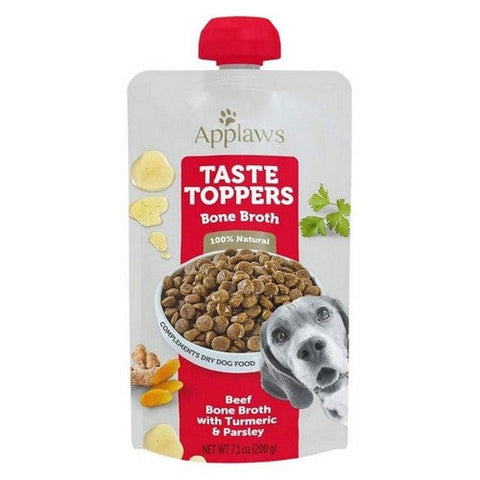 Applaws, Taste Toppers Beef Bone Broth With Turmeric And Parsley For Dogs, 7.1 Oz (Case Of 6) Applaws