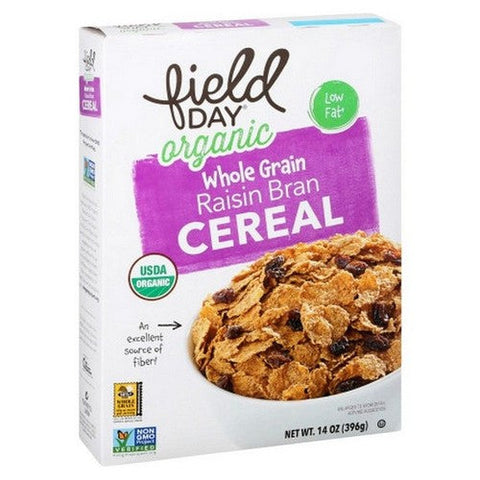 Field Day, Oragnic Whole Grain Raisin Bran Cereal, 14 Oz (Case Of 10) Field Day