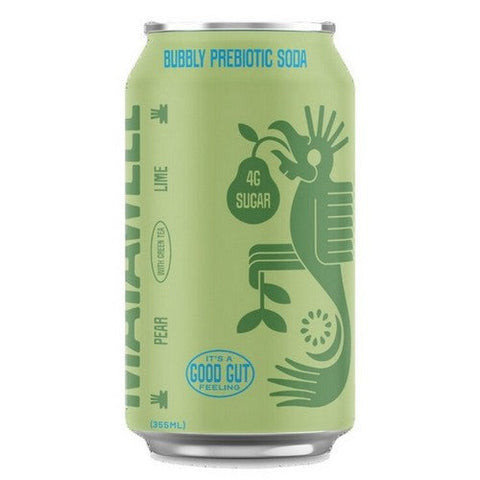 Mayawell, Pear Lime Prebiotic Soda, 12 Oz X 4 Count (Case Of 6) Mayawell