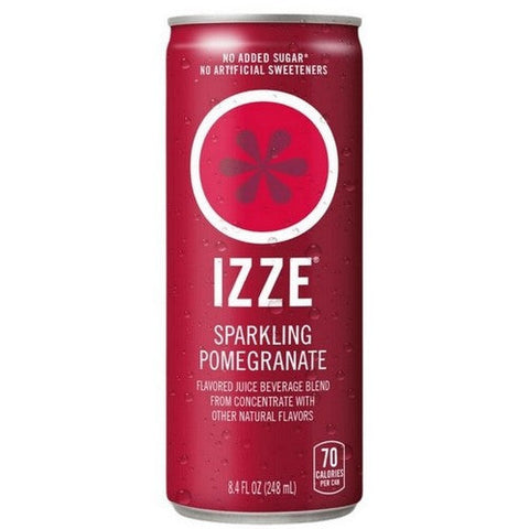 Izze, Sparkling Juice Pomegranate, 8.4 Oz X 6 Count (Case Of 4) Izze
