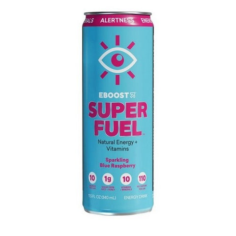 Super Fuel Sparkling Blue Raspberry Energy Drink 11.5 Oz (Case Of 12) by Eboost