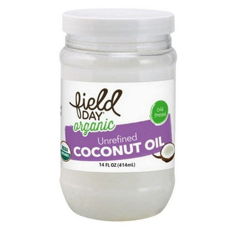 Field Day, Organic Unrefined Coconut Oil, 14 Oz (Case Of 6) Field Day