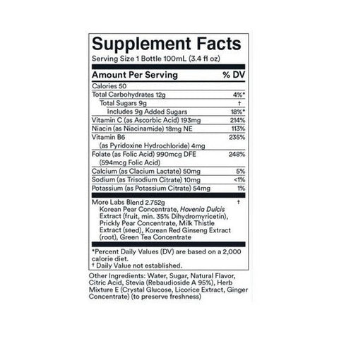 More Labs, Morning Recovery Lemon Ginger, 3.4 Oz (Case Of 6) More Labs