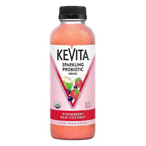 Kevita, Sparkling Strawberry Acai Coconut Probiotic Drink, 15.2 Oz (Case Of 6) Kevita