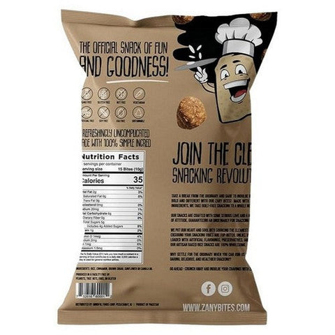 Zany Bites, Cinnamon Churro Rice Snack, 1.75 Oz (Case Of 5) Zany Bites