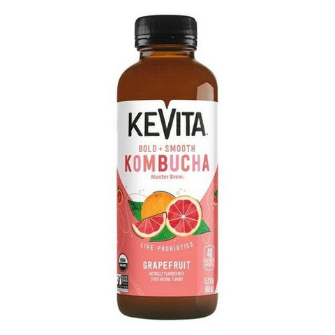 Kevita, Organic Master Brew Kombucha Grapefruit, 15.2 Oz (Case Of 6) Kevita