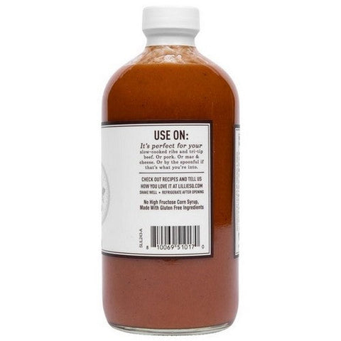 Lillies Q, Zero Sugar Hot Smoky Barbecue Sauce, 16 Oz (Case Of 6) Lillies Q