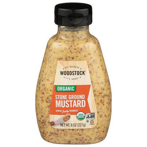 Woodstock, Organic Stone Ground Mustard, 8 Oz (Case Of 12) Woodstock