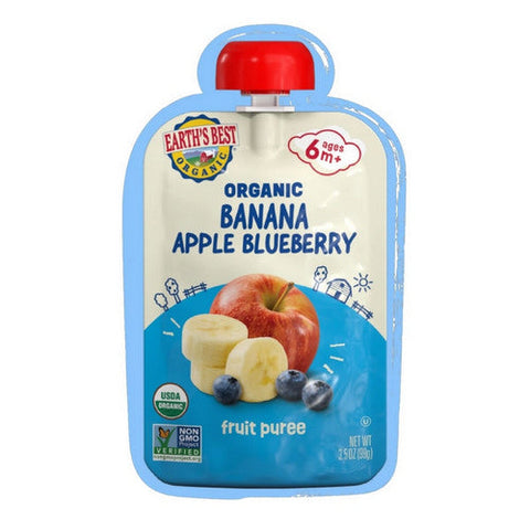 Earth's Best, Banana Apple Blueberry, 3.5 Oz (Case Of 12) Earth's Best