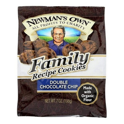 Newman's Own, Family Recipe Double Chocolate Chip Cookies Organic, 7 Oz (Case Of 6) Newman's Own