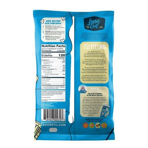 Lesser Evil, Organic White Chocolate Marshmallow Popcorn, 4.6 Oz (Case Of 12) Lesser Evil
