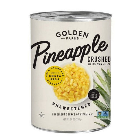 Golden Farms, Organic Pineapple Crushed, 14 Oz (Case Of 12) Golden Farms