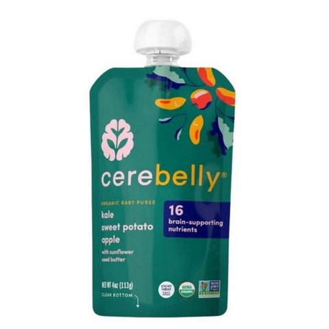 Cerebelly, Baby Puree Kale Sweet Potato Apple, 4 Oz (Case Of 6) Cerebelly