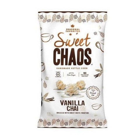 Sweet Chaos, Vanilla Chai Drizzled Popcorn, 5.5 Oz (Case Of 12) Sweet Chaos