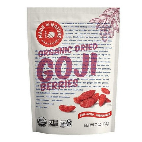 Made In Nature, Organic Dried Goji Berries, 7 Oz (Case Of 6) Made In Nature