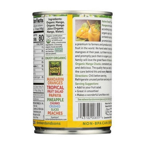 Native Forest, Organic Mango Chunks In Juice, 14 Oz (Case Of 6) Native Forest