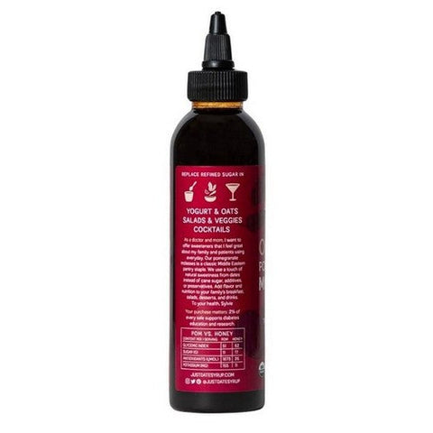Just Date Syrup, Organic Pomegranate Syrup, 8.8 Oz (Case Of 6) Just Date Syrup