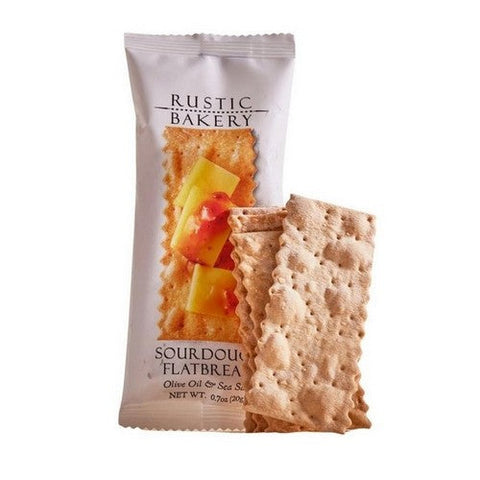 Rustic Bakery, Sourdough Flatbread Olive Oil And Sea Salt, 0.7 Oz (Case Of 150) Rustic Bakery