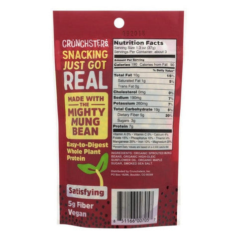 Crunchsters, Sprouted Protein Snack Beyond Bacon, 4 Oz (Case Of 6) Crunchsters