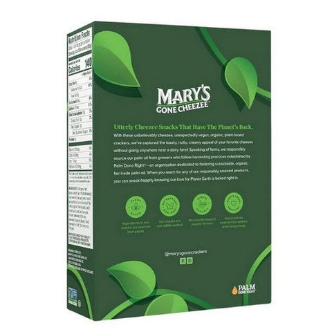 Marys Gone Crackers, Organic Cheezee Crackers Cheddar And Herb Flavor, 4.25 Oz (Case Of 6) Marys Gone Crackers