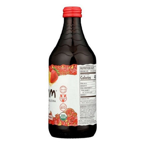 Humm Kombucha, Organic Strawberry Lemonade Kombucha, 14 Oz (Case Of 12) Humm Kombucha