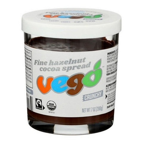 Vego, Organic Crunchy Spread Hazelnut Cocoa Jar, 7 Oz (Case Of 6) Vego