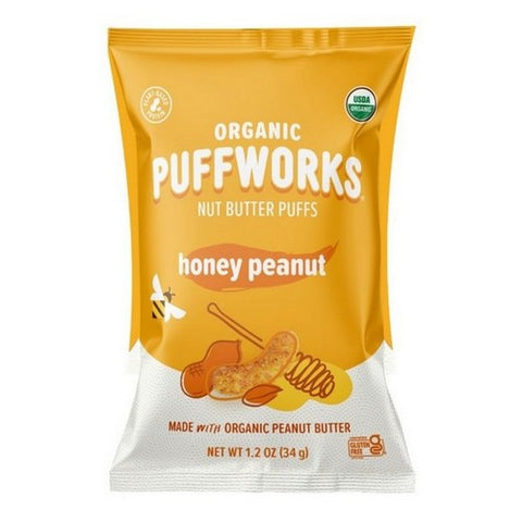 Puffworks, Honey Peanut Butter Puff, 1.2 Oz (Case Of 6) Puffworks