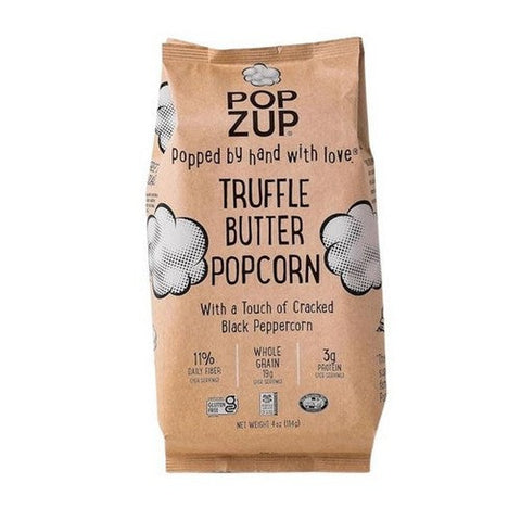 Popzup, Truffle Butter Popcorn, 4 Oz (Case Of 12) Popzup