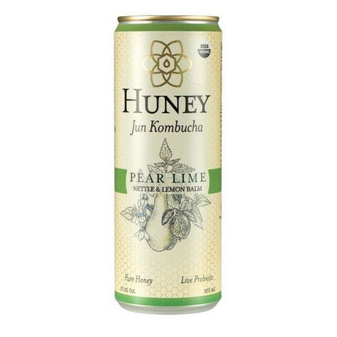 Huney Jun, Pear Lime Nettle Organic Kombucha, 12 Oz (Case Of 6) Huney Jun