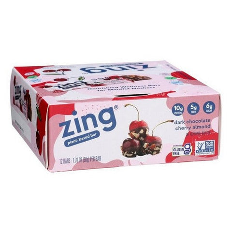 Zing Bar, Dark Chocolate Cherry Almond Vitality, 1.76 Oz (Case Of 12) Zing Bar