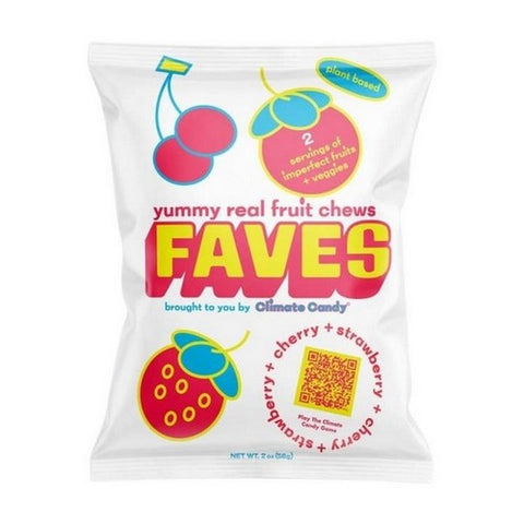 Faves, Cherry And Strawberry Chews, 2 Oz (Case Of 6) Faves