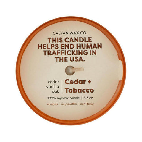 Calyan Wax Co, Cedar Plus Tobacco Soy Candle, 5.3 Oz (Case Of 6) Calyan Wax Co