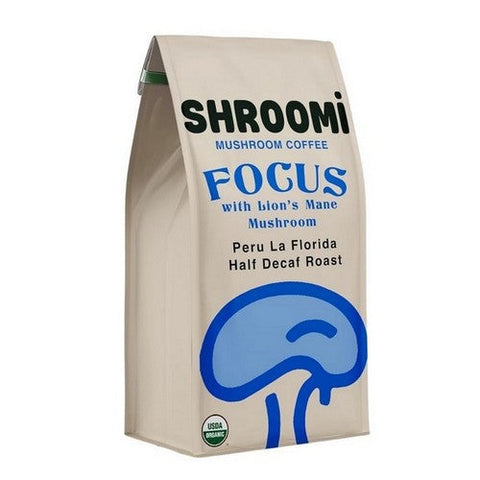 Shroomi, Half Caf Roast Peru La Florida, 12 Oz (Case Of 6) Shroomi