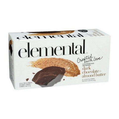 Elemental, Dark Chocolate And Almond Butter, 1.8 Oz (Case Of 12) Elemental