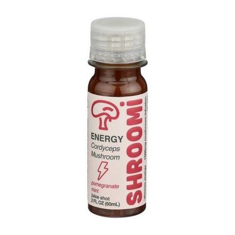 Shroomi, Mushroom Energy Shot Pomegranate Mint, 2 Oz (Case Of 12) Shroomi