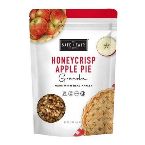 Safe Plus Fair Food Company, Honey Crisp Apple Pie Granola, 12 Oz (Case Of 6) Safe Plus Fair Food Company