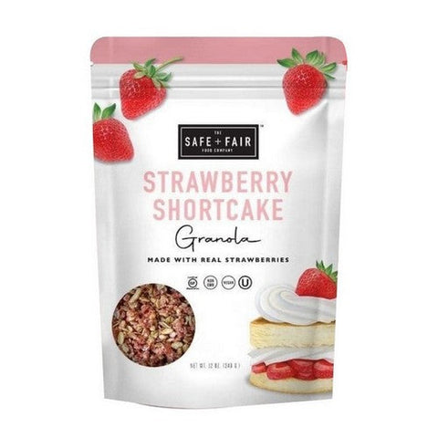 Safe Plus Fair Food Company, Strawberry Shortcake Granola, 12 Oz (Case Of 6) Safe Plus Fair Food Company