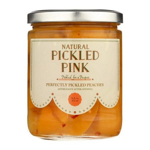 Pickled Pink, Perfectly Pickled Peaches, 16 Oz (Case Of 6) Pickled Pink
